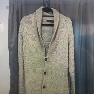 Men's Cream Cardigan Sweater